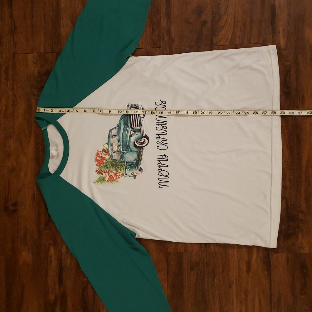 Merry Christmas Raglan Tee - Picture 4 of 5